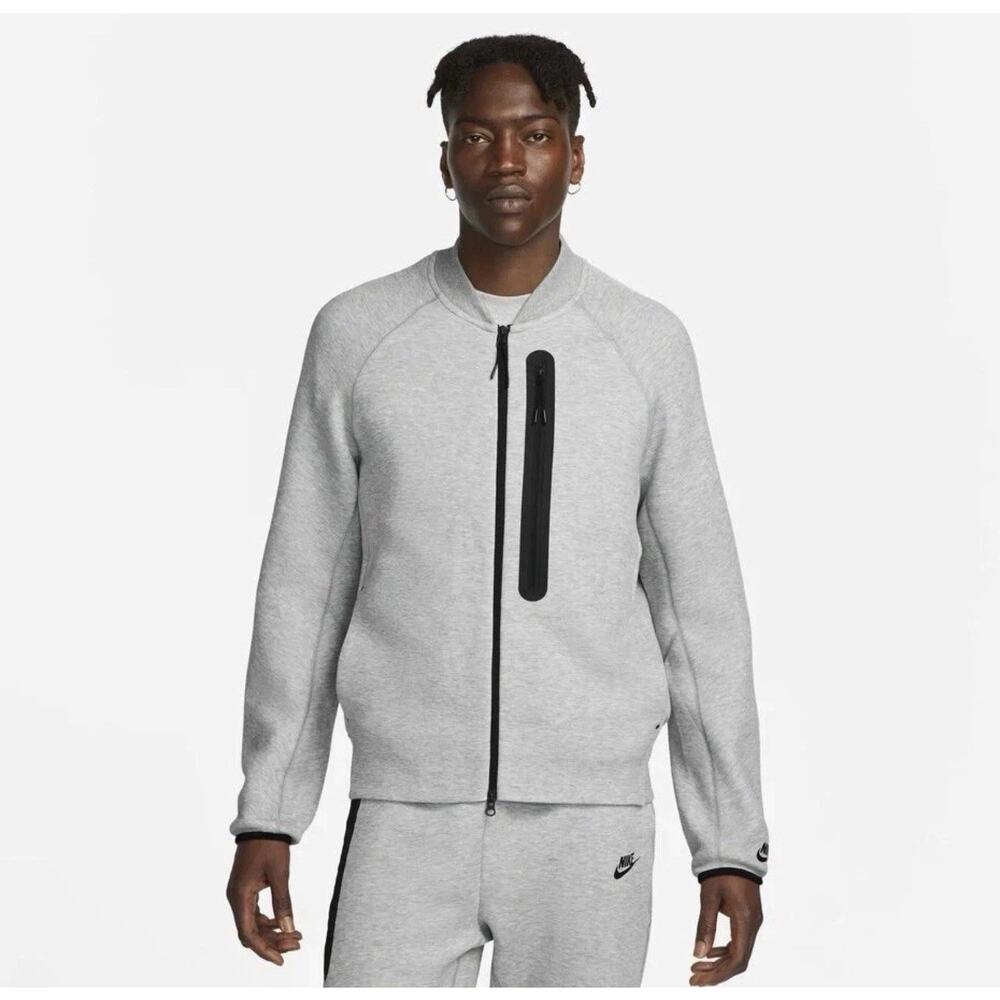 Nike Sportswear Tech Fleece Bomber Jacket Mens 4XL Gray FB8008-063 NWT